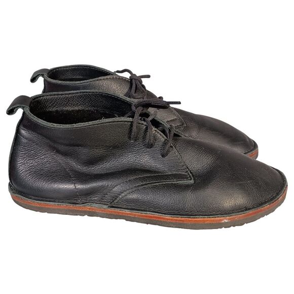 SoftStar Chukka Shoes Ankle Lace Up Black Leather Mens 10 - Picture 2 of 10